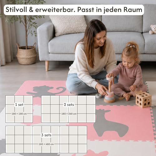 Hakuna Matte Stylische Puzzlematte Baby 180 x 180 cm Afrika – Ansicht 6