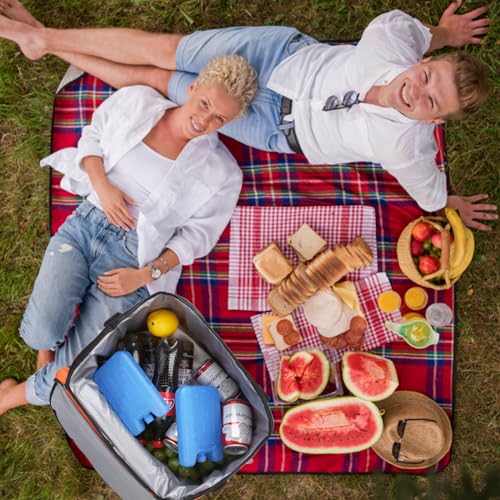 Image of Ice Packs for Lunch Boxes Cooler Tote Bags Reusable Refreezable Cold Slim Large Cheap Hard Protable Icepacks for Bento Shipping Beach Camp Car