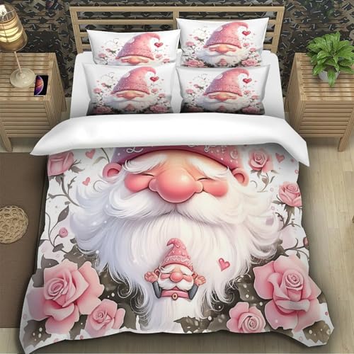 Housse de couette hypoallergénique gnome imprimé 3D microfibre ultra douce - 5