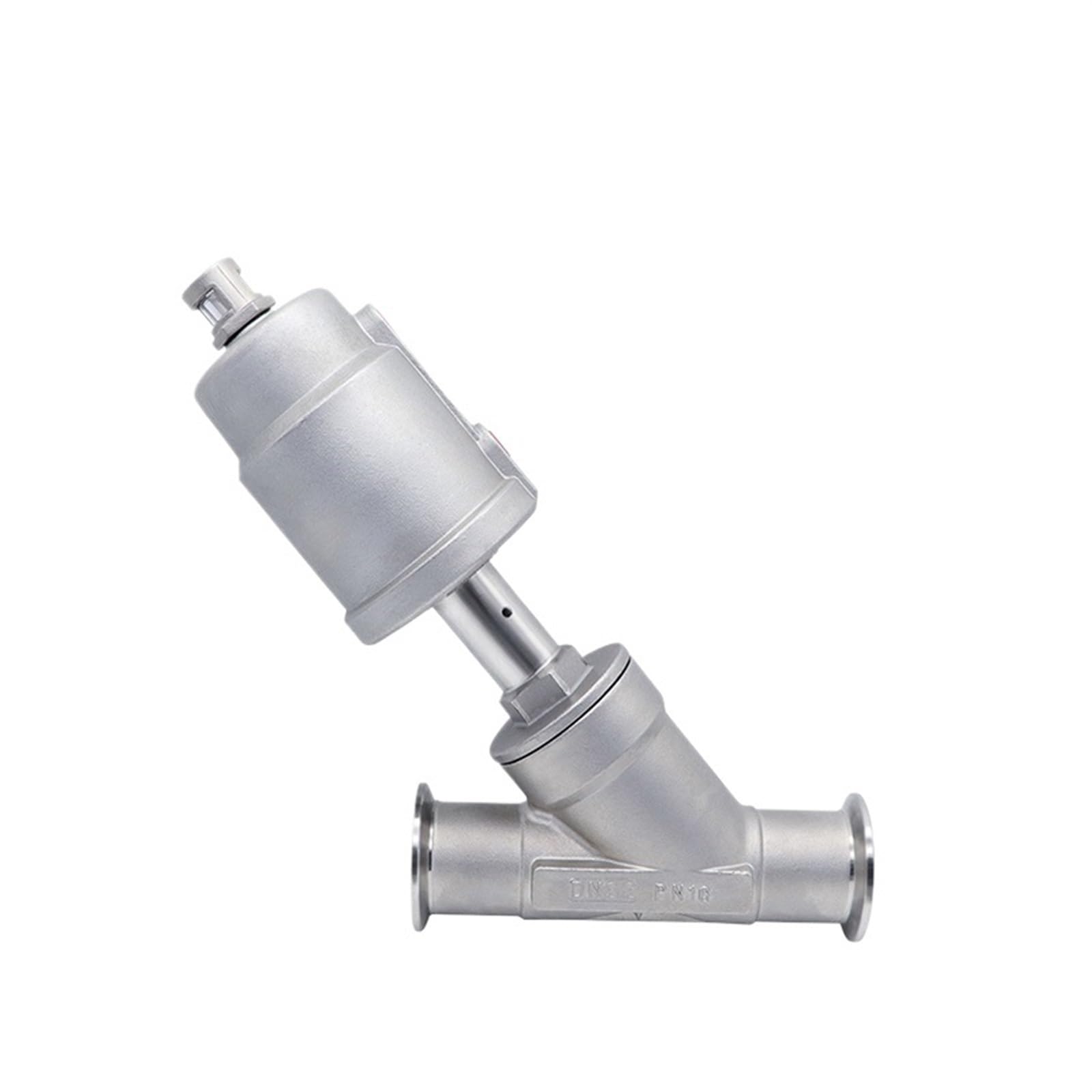 1/2" 3/4" 1 Zoll 304 Edelstahl Pneumatisches Schnellinstallations-Eckventil 16bar Eckventil PTFE-Dichtung(Double Acting,1/2 inch)
