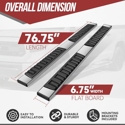 Estribos laterales compatibles con Toyota Tundra 07-21 acero inox miniatura 3