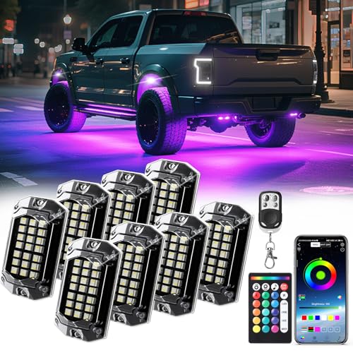 8 Pods Full Angle RGBW Rock Lights