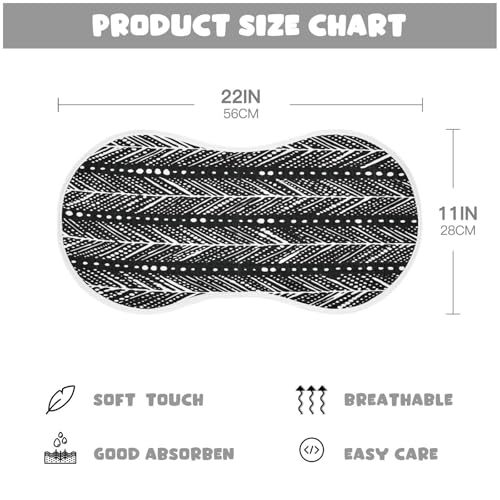 Kigai Black White Pattern Baby Burp Cloths Extra Soft and Absorbent Burping Rags Cotton Burping Clothes Baby Washcloths for Newborn Boys Girls - 2 Pack4