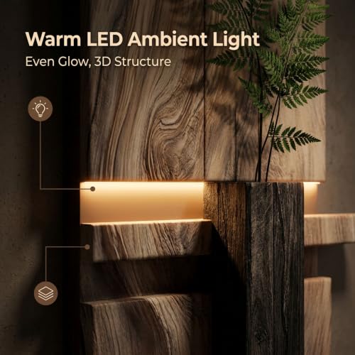 Éclairage LED mural pour couloir sombre OEPCHEFACX relief 3D