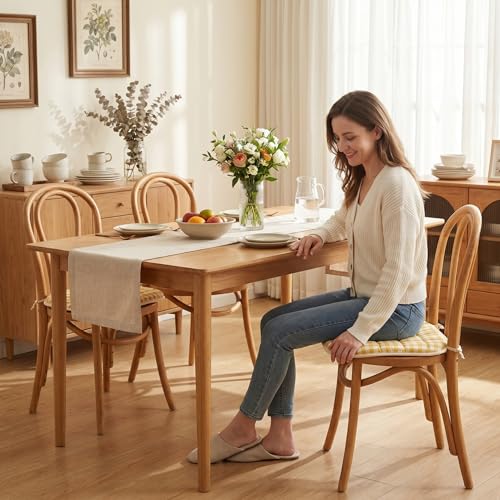 Cojines para silla comodos que no se caen asiento de algodon lavable 5