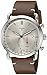 Fossil Men's Commuter Stainless Steel and Leather Hybrid Smartwatch, Color: Silver, Brown (Model: FTW1150)
