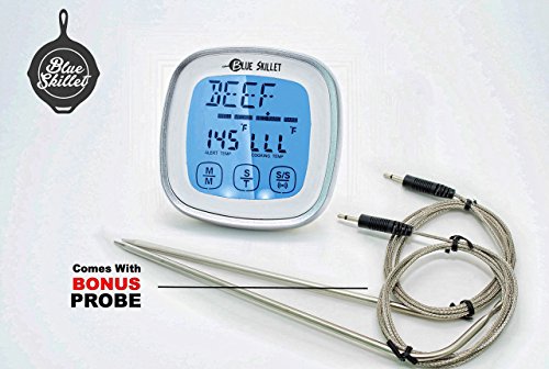 Oven & Bbq Touchscreen Digital Meat Cooking Thermometer And Timer For Kitchen Cooking Smoker, Candy Making With 2 Stainless Steel Probes #TOP5