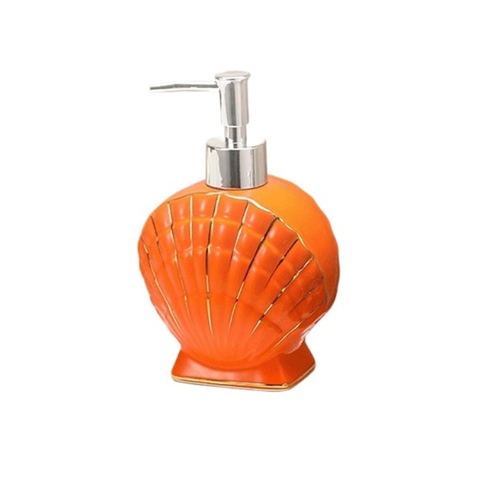 LIBANGRONG-888 Kitchen Soap Dispenser Shell-shaped Ceramic Soap Dispenser Affordable Luxury Bathroom Hotel Shampoo And Body Wash Bottle Countertop Soap Dispensers