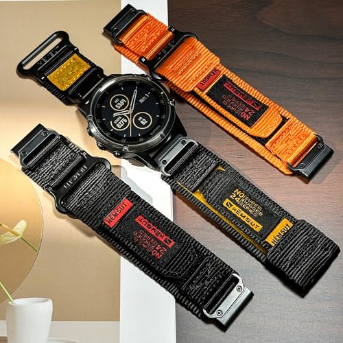 Image of Torbollo Garmin Belt Garmin Bands for Fēnix, Instinct, Vivoactive /Approach /MARQ /Quatix /D2, Forerunner, Enduro Series, Upgraded Connector Garmin Quick Fit ver 20 /22 /26mm