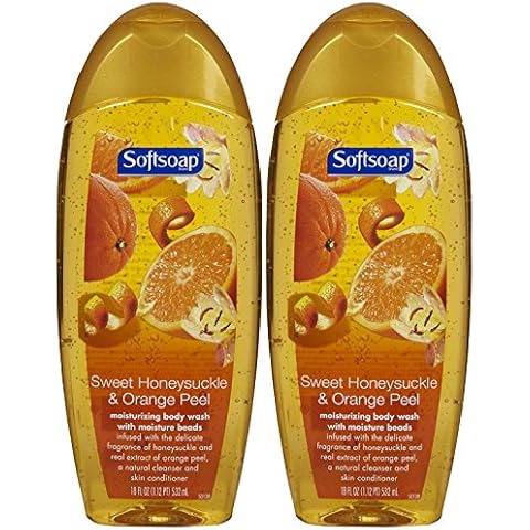 Softsoap Moisturizing Body Wash - Honeysuckle & Orange Peel, 18 Fl Oz (Pack of 2) Cover