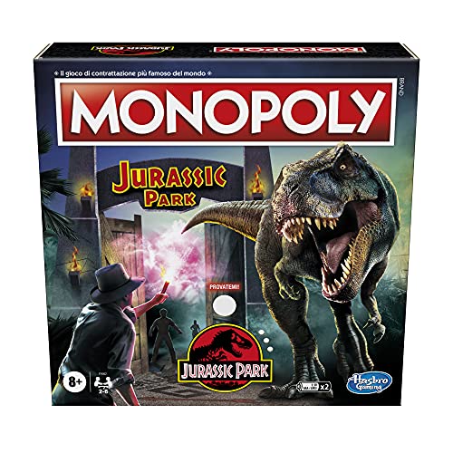 PER I FAN DI JURASSIC PARK: il Monopoly: Jurassic Park Edition è una divertente versione alternativa alla classica esperienza di gioco del Monopoly ed è un'ottima idea regalo per i fan del film Jurassic Park e per i bambini dagli 8 anni in su