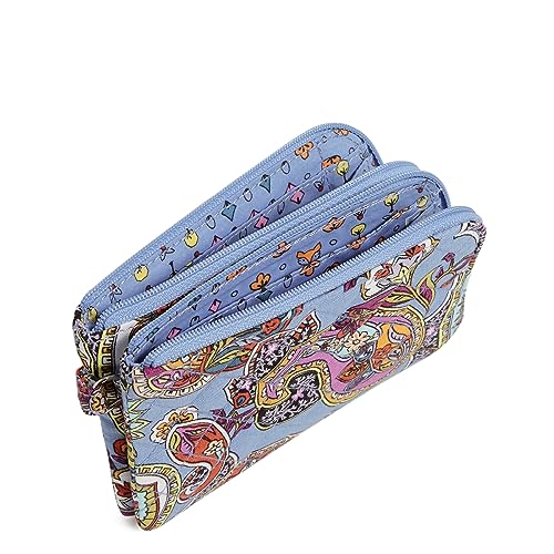 Image of Vera Bradley Women's Cotton Double Zip ID Case Wallet With RFID Protection