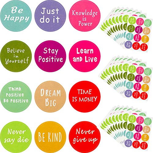 240 Pieces Inspiring Planner Stickers Inspirational Quote Stickers Motivational Encouragement Stickers for Laptop Book Phone Car Luggage Bike (Colorful)