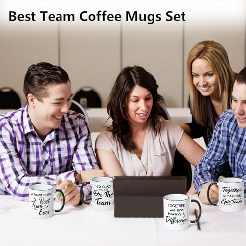 Set de 4 tazas de porcelana para equipo 11 oz miniatura 4