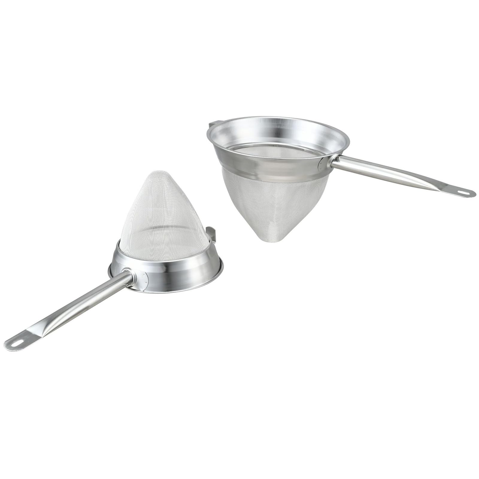Colador cónico de acero inoxidable 304 con tapa larga de China, malla fina, tamiz para caldo de cocina, cocina, bebidas de club