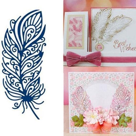 Miniatura 3 de Troqueles de corte de metal con hojas plateadas, plantilla de fabricación de tarjetas cortadas de papel para álbumes de recortes, troqueles