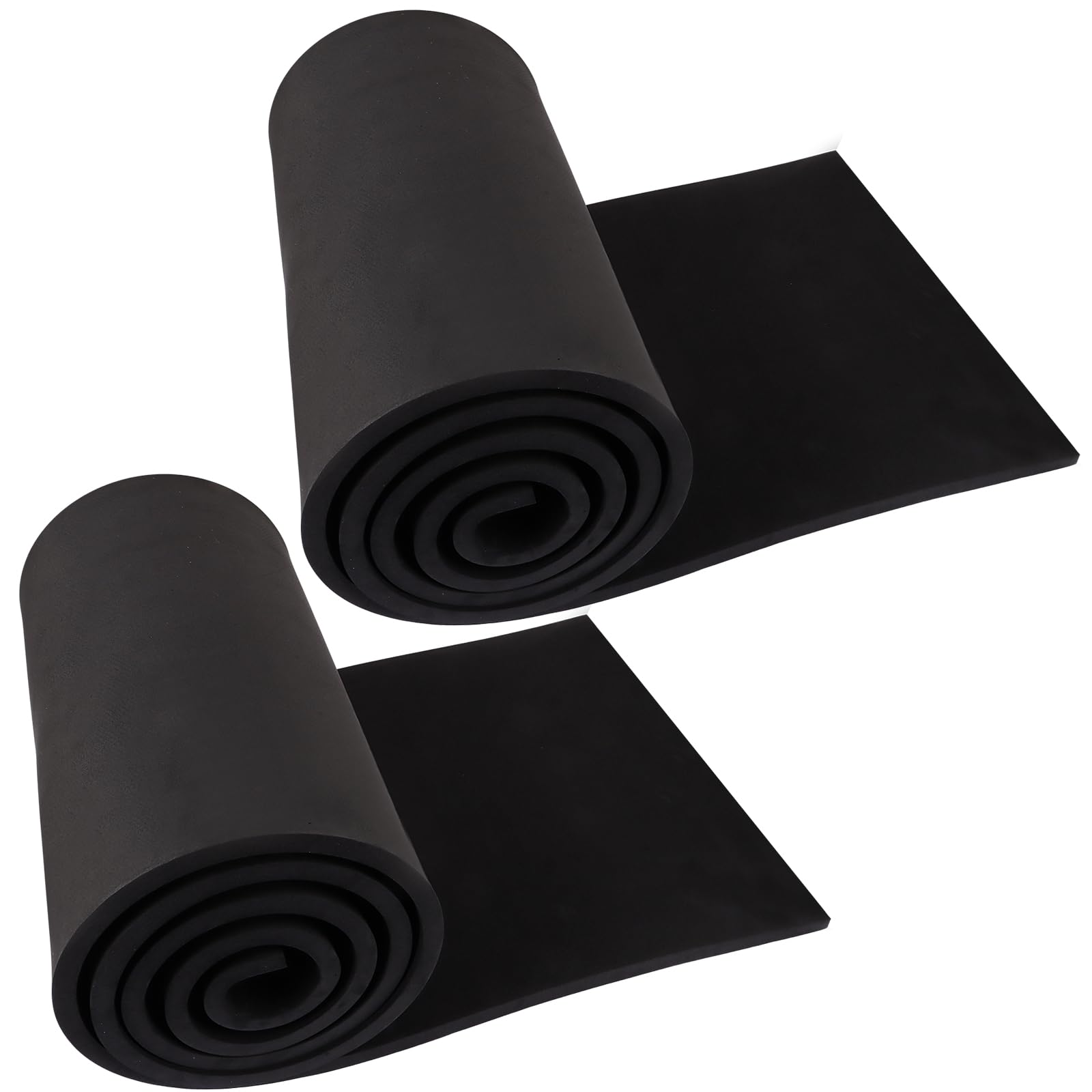 STARVAST 2 Rollen EVA Schaumstoff 10mm, 33x150CM Moosgummi Schwarz, Hohe Dichte EVA Foam für Cosplay, Basteln, Kostüme & DIY Projekte (2 Stück)