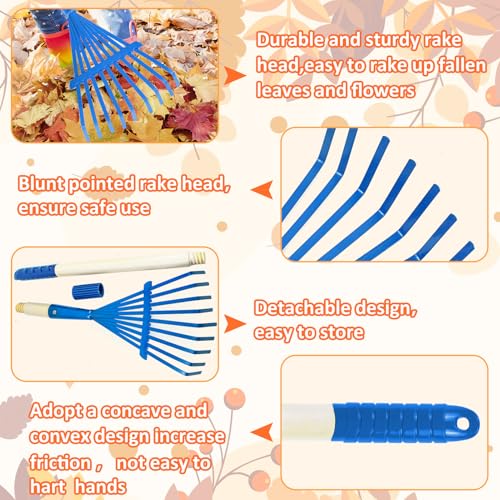 Rastrillos para niños 2 piezas 28 pulgadas azul y rojo miniatura 3