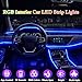 DEHERANE Interior Car LED Strip Lights, RGB 6 in 1 Ambient Lighting Kits with 315 inches Fiber Optic, 16 Million Colors Car Interior Lights with Wireless APP and Remote Control, Sync to Music