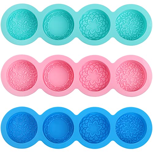Hedume Silicone Soap Molds (3-Pack Flower Shapes)