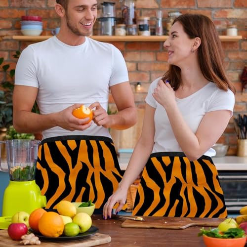 Demi-tablier de cuisine résistant avec 3 poches de rangement