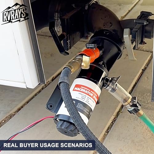 RVRAYS RV Macerator Pump 12V 12GPM SelfPriming Sewer