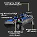 Mobile Gaming Controller für iOS/Android/PC,Wireless Bluetooth Gamepad Joystick für iPhone 17/16 Serie, für Samung /Xiaomi /OPPO Handy Controller mit Handyhalterung, Direct Play (Blau+Schwarz)