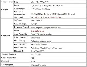 Ubersweet Imported Black Full HD LCD T Screen Digital HD Camera 3.7V 1250mAh 3-Inch Recording