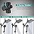 Shower Head, 8‘’ High Pressure Rainfall/Handheld Shower Combo with 11'' Extension Arm, 9 Settings, Anti-leak Shower Head with Holder, Height/Angle Adjustable, Chrome, Matte Black