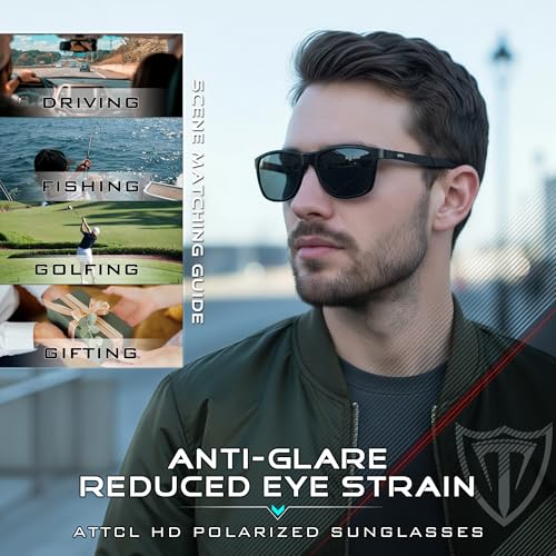 ATTCL Men's Retro Metal Frame Driving Polarized Sunglasses For Men Sun glasses2