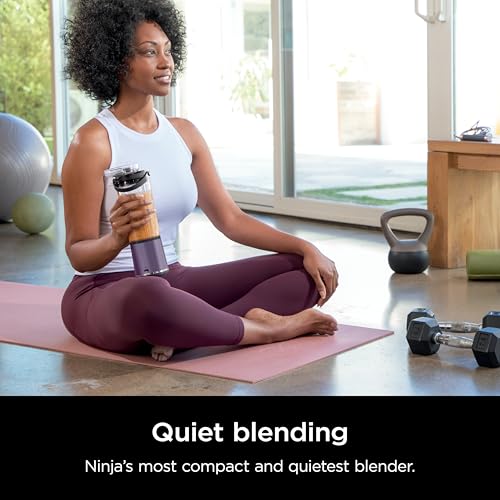 Image of Ninja Blast Portable Blender, Cordless, 18oz. Vessel, Personal Blender for Shakes & Smoothies, BPA Free, Leakproof Lid & Sip Spout, USB-C Rechargeable, Dishwasher Safe Parts, Metallic Purple, BC151PL