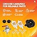 Canamax 1-633347 Cut-Off Fuel Valve - Compatible with Scag 2-Way 1/4in Barbs Steel Fuel Oil Gas Petcock in Line Valve with Fuel Filter Kit - Replaces Exmark 633347 Husqvarna 539102679 482212