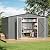 WillowLume 12 x 10FT Grey Outdoor Storage Shed, Metal Waterproof Shed Garden Tool Shed with Door and Lock Outdoor Storage,All-Weather Shelter for Bike, Gardening Tools, Lawn Mowers