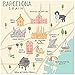 Produktbild Oopsy Daisy Poster mit Aufschrift World Traveler-Barcelona Spanien, 28 x 28 cm