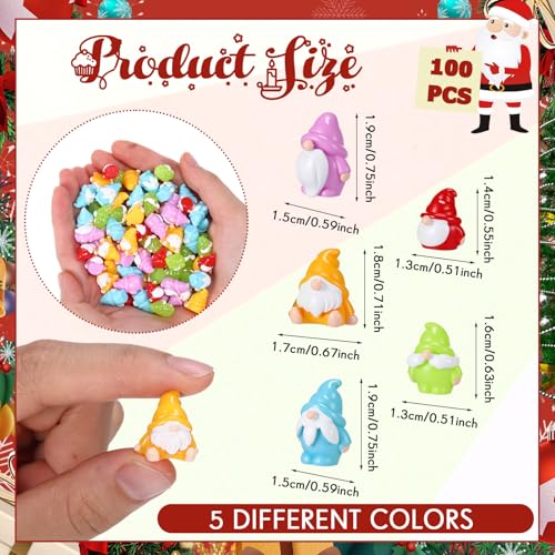 100 Figuras Mini Gnomos en Resina para Decoración miniatura 3
