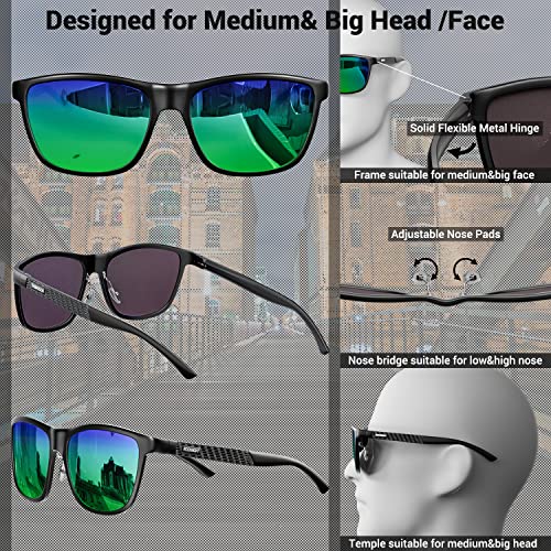 Image of ROCKNIGHT HD Polarized Driving Sunglasses UV400 Protection Lightweight Al-Mg Metal Frame Outdoor Casual 60mm
