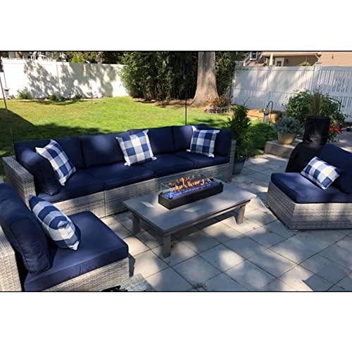 Vakado 22X22 Inch Set Of 2 Navy Blue White Buffalo Plaids Throw Pillow Covers Outdoor Farmhouse Retro Decorative Check Cushion Cases Home Decor For Couch Patio Porch Sofa Furniture, Dark Blue #TOP3