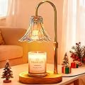 Candle Warmer Lamp with Timer: Birthday Gifts for Women Mom, Adjustable Height, 3 Timing Mode, 4 Level Dimmable Flower Candle Wax Melt Warmer with 2 Bulbs for Jar Candle House Warming Gifts Room Decor