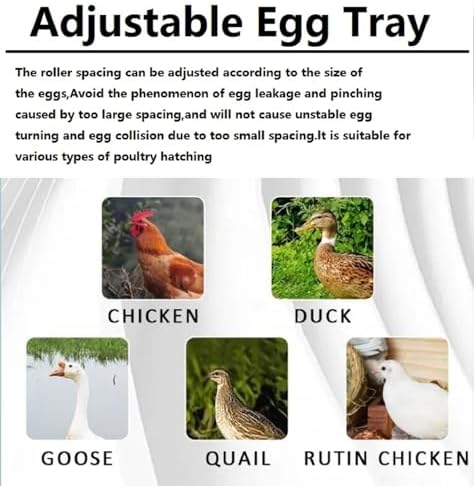 Automatic Egg Incubator with Temperature Control & Egg Turning - LED High-Efficiency Hatcher for 192 Chicken, Duck & Quail Eggs - Ideal for Home & Farm Use
