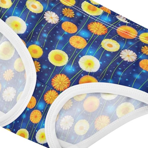 Joisal Stylish Toddler Underwear Floral 2t Cotton Panties Little Girl Starry Sky Flowers Yellow Kids Briefs Undies4