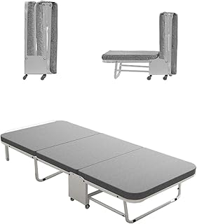 折りたたみベッド シングル おりたたみ 組立簡単 折り畳み式ベッド 収納 頑丈 マットレス付き 耐久性 通気性 介護用ベッド 取っ手付き 簡易ベッド 縦180cm*横90cm 仮眠用 来客用 一人暮らし