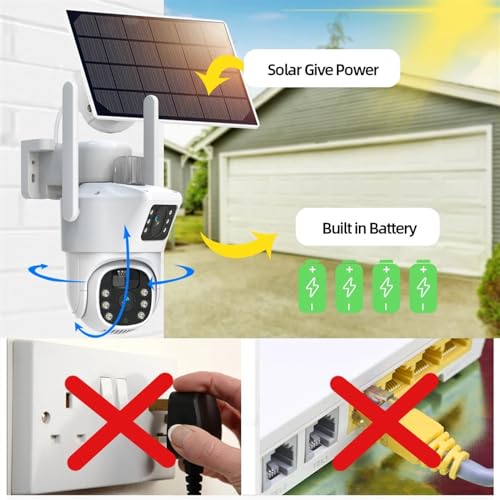 Cámara solar PTZ de 8MP contra robos que graba en 4K sin cables exteriores 7