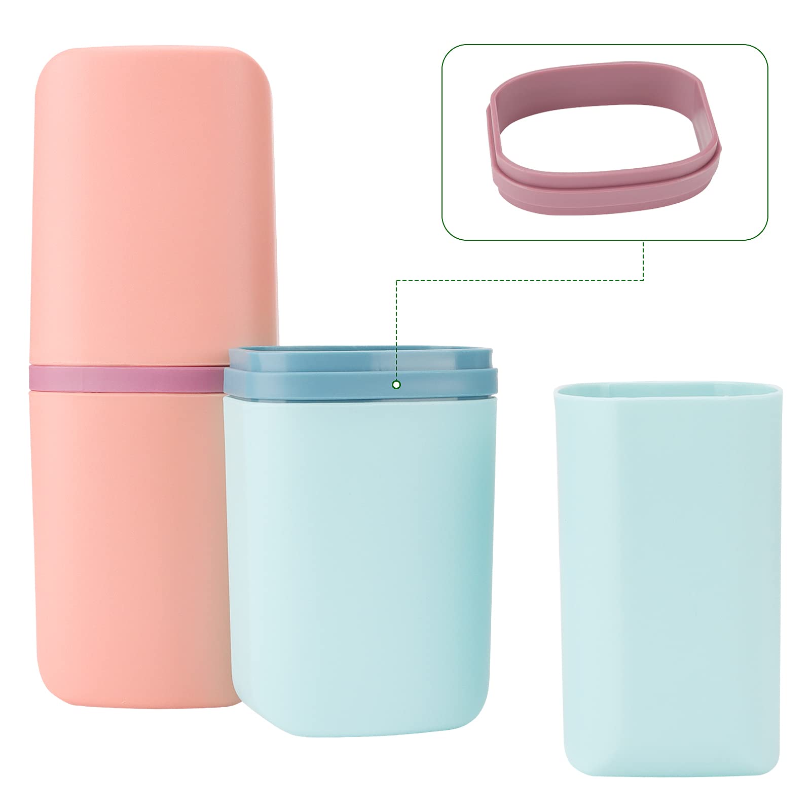 PINGEUI 4 Piece Toothbrush Case Travel Set - Image 4
