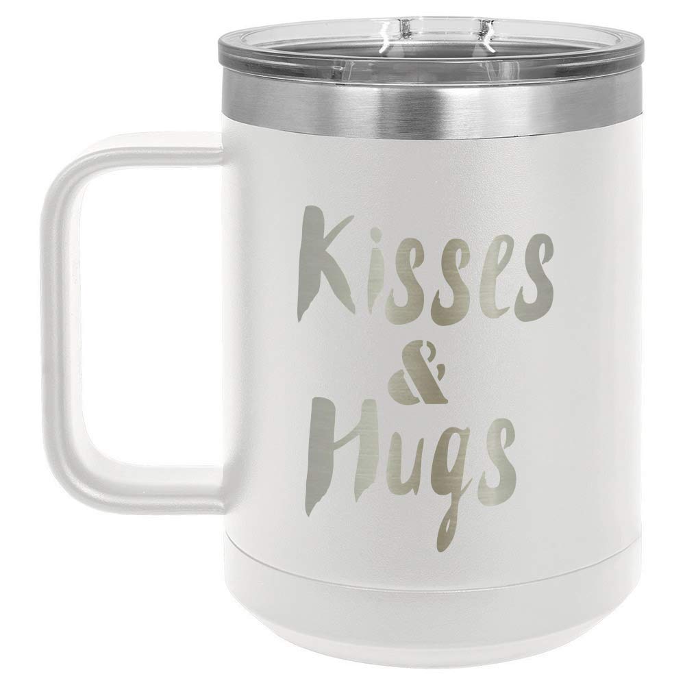 Amazon.com | KISSES AND HUGS White 15 oz Coffee Cup w/Slide Top