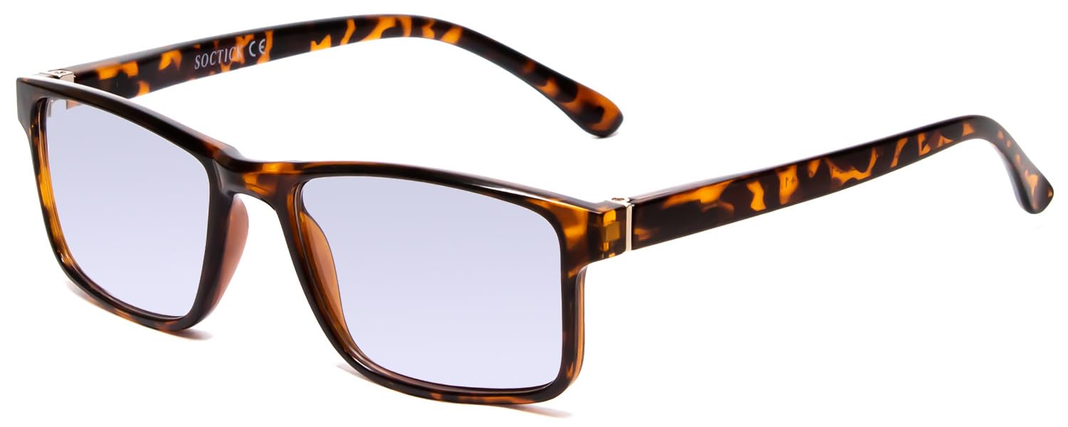 Medspex Photochromic Transition Glasses Tortoise Havana/Violet Purple Therapeutic Color Therapy Blue Light Sensitivity