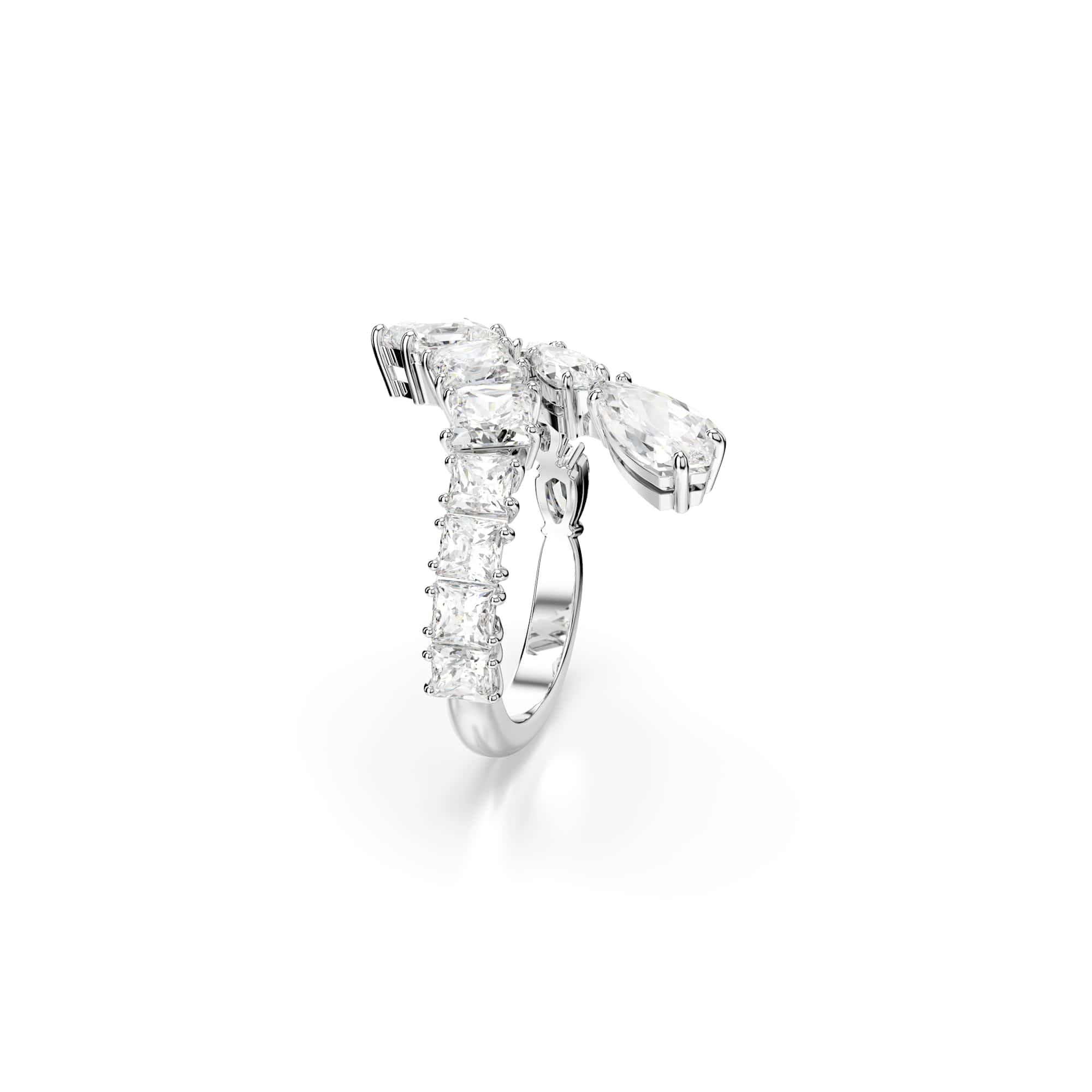 Swarovski Matrix Collezione bague, pierres transparentes tailles mixtes en sertissage rhodié