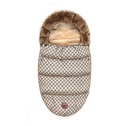 DYHF Saco Cochecito de niño, Universal Adecuado para el Carro de bebé, Cochecito de niño de línea Gruesa Lana a Prueba de Viento del bebé del Saco de Dormir del pie de la