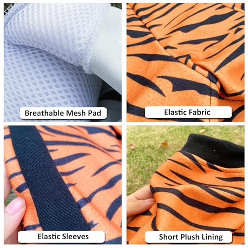 Image of HDKUW Large Dog Elbow Protector Shirt, Dog Recovery Suit for Prevent Licking Wound, Pet Shirt with Mesh Pad for Medium Large Dogs Tiger 4XL