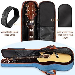 CAHAYA Housse de Guitare en Denim Housse de Guitare Acoustique et de Concert rembourrée de 8 mm avec 3 Poches de… - Les Beatles, Paul McCartney, John Lennon, RIngo Starr, George Harrison CAHAYA Housse de Guitare en Denim Housse de Guitare Acoustique et de Concert rembourrée de 8 mm avec 3 Poches de… – Image 2