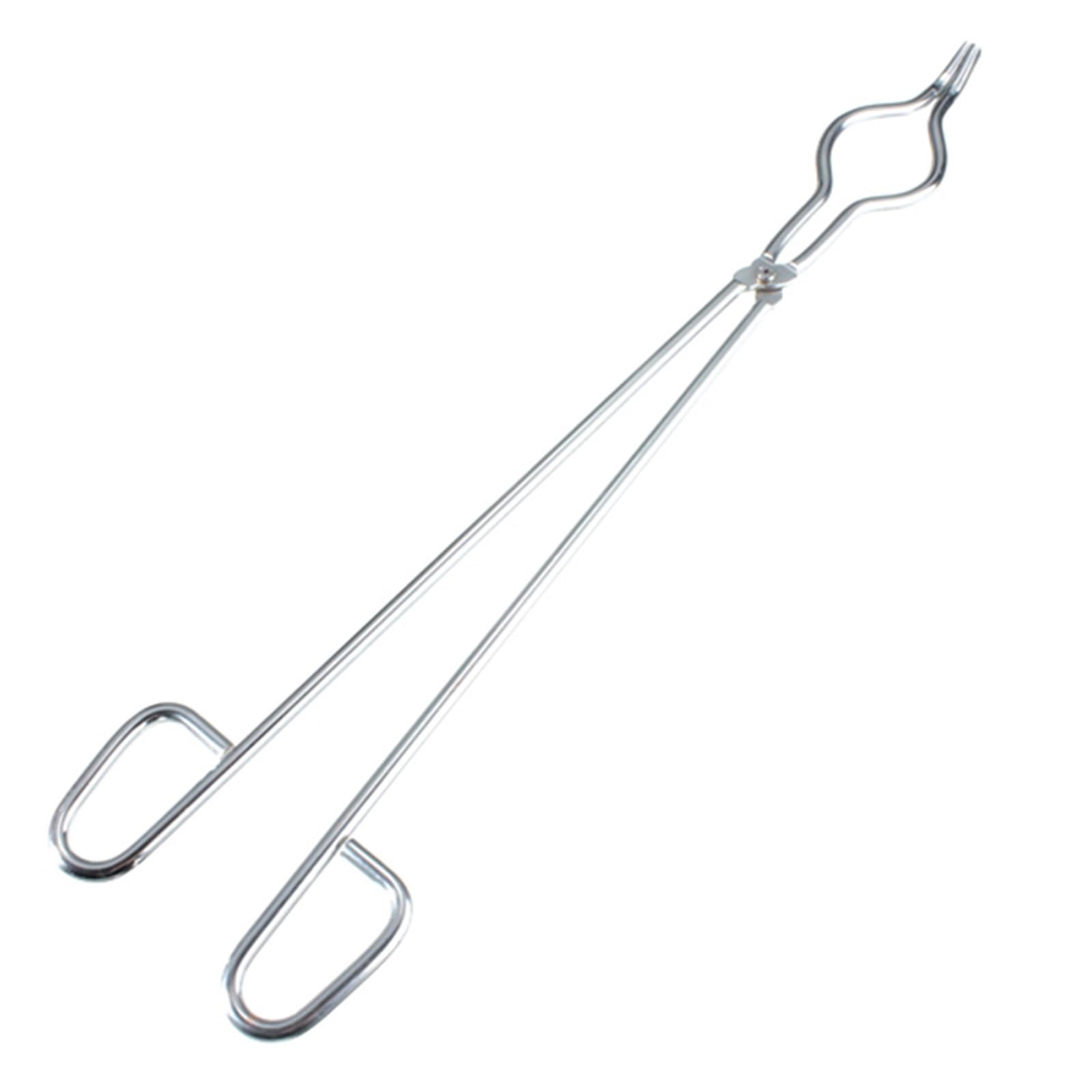 Djskldf Silver Crucible Tongs 45Cm Stainless Steel Crucible Tong Clamp Graphite Melting Furnace Pliers Holder